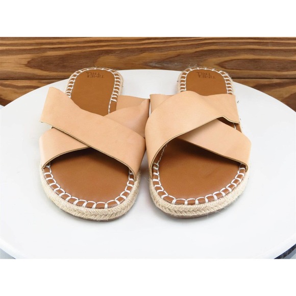 Time And Tru Size‎ 10 M Women Sandal Slide Beige Synthetic - Picture 3 of 10